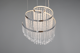 Trio lighting hanglamp Pomp, chroom incl. switch dimmer 38 cm