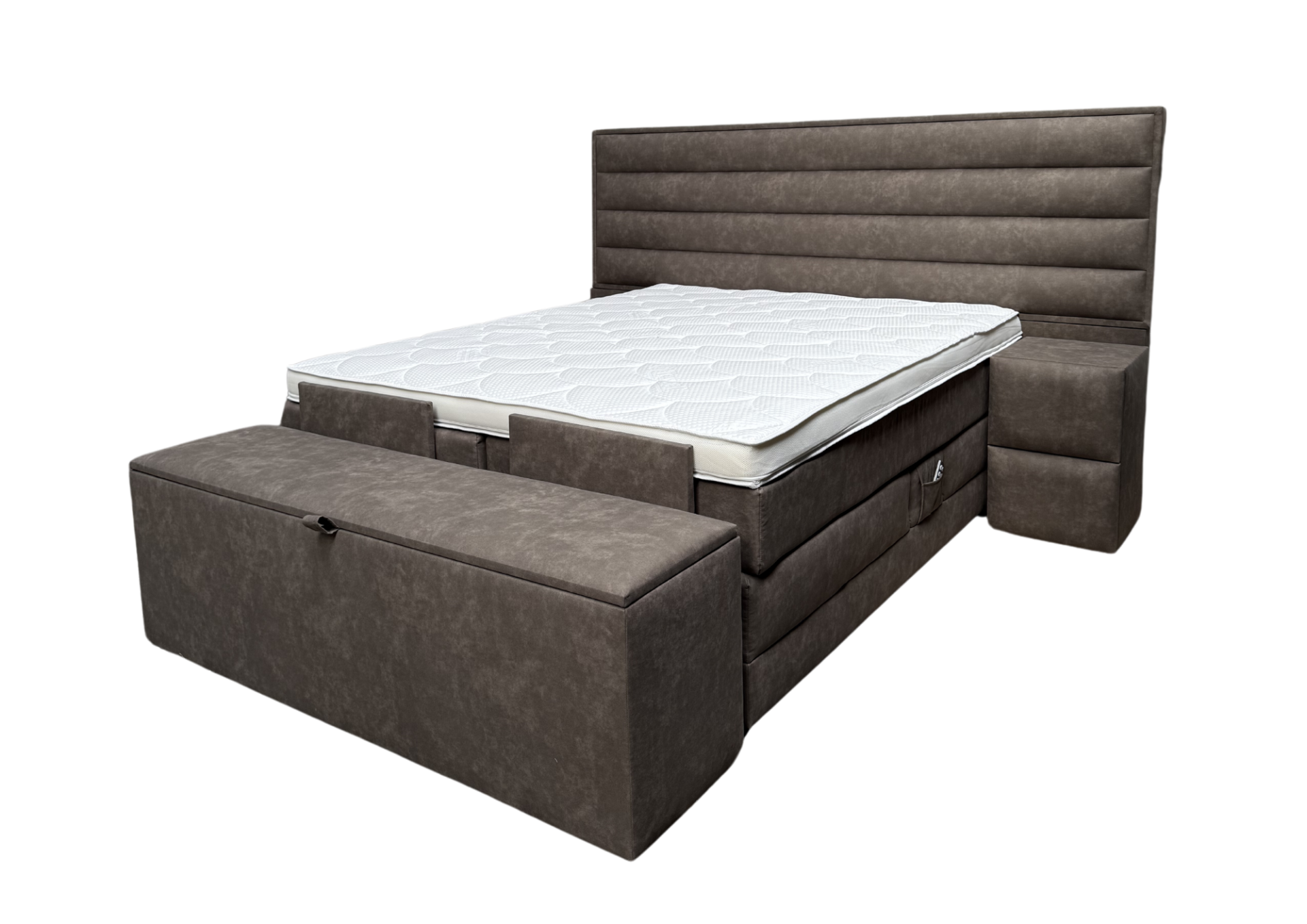 Boxspring Madrid, stof Juke anthracite 180 x 200 cm