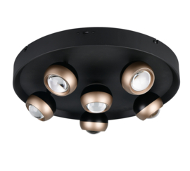 Trio-lighting plafondlamp Orbit led, mat zwart