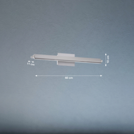 Fischer & Honsel wandlamp Pare TW led, mat nikkel 60 cm
