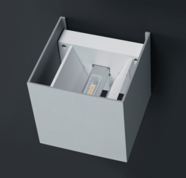 Helestra buitenlamp Siri44-L led, zilver grijs IP54