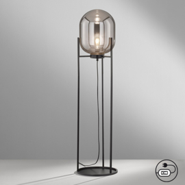 Fischer & Honsel vloerlamp Regi, zwart