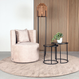 Label 51 fauteuil Evy, stof velours naturel
