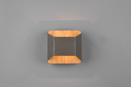 Trio lighting wandlamp Arino led, antiek nikkel incl. switch dimmer 12 cm