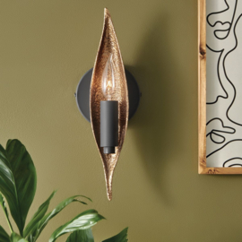 Elstead Lighting wandlamp Willow,  carbon black met goldleaf