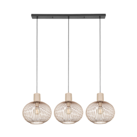 Trio lighting hanglamp Gila, 3-lichts zand