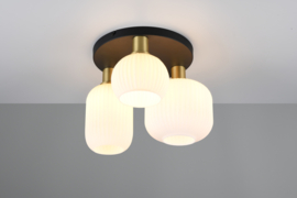 Trio lighting plafondlamp Diva led, 3-lichts mat messing