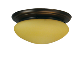 Plafondlamp Champignon, ivoor mat glas