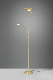 Trio lighting vloerlamp Granby led, 2-lichts mat messing