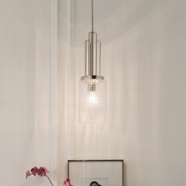 Hanglamp Kimrose, 1-lichts mat nikkel
