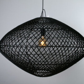 WF Light hanglamp Medemblik, zwart 80 cm