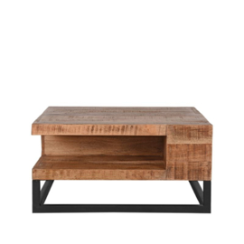 Label 51 Salontafel Cube, rough mangohout