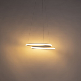 Qazqa hanglamp Rowan led, wit incl. switch dimmer 55 cm