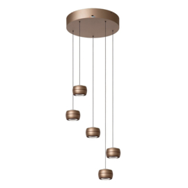 Lucide CORYFEE - Hanglamp - Ø 38 cm - LED Dimb. - CCT - 5x6W 2200K/3000K - Champagne kleur
