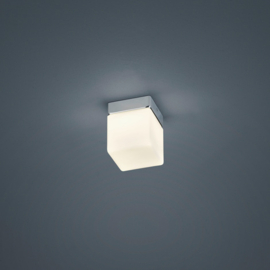 Helestra plafondlamp Keto led, vierkant chroom IP44
