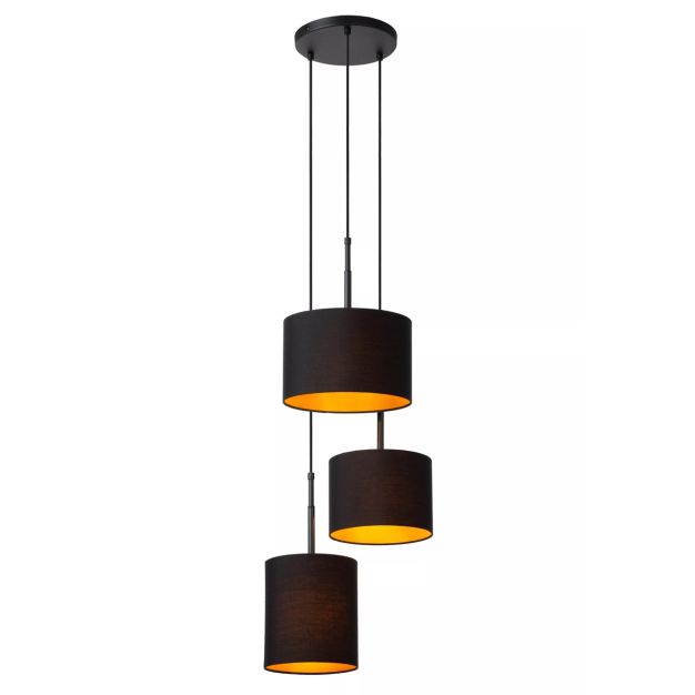 Lucide hanglamp Maya, 3-lichts zwart