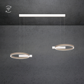 Escale hanglamp Midnight double led · 40 cm (144 cm) Funk wit-taupe