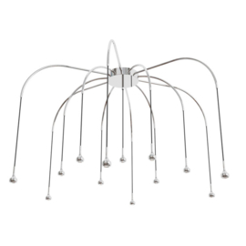 Pujol Lighting hanglamp Mini led, 13 lichts mat nikkel rond