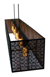 Freelight hanglamp Avola, 5-lichts zwart-goud