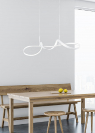 Trio lighting hanglamp Perugia led, wit incl. switch dimmer
