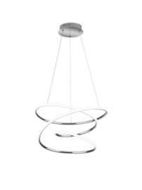 Trio lighting hanglamp Bologna led, chroom incl. switch dimmer