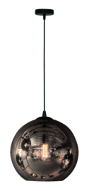 Freelight hanglamp Visiera,  zwart met smoke glas 40 cm