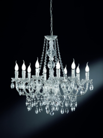 Trio lighting hanglamp Lüster, 10-lichts chroom met kristal