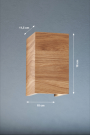 Fischer & Honsel wandlamp Shine wood led, eiken 10 cm