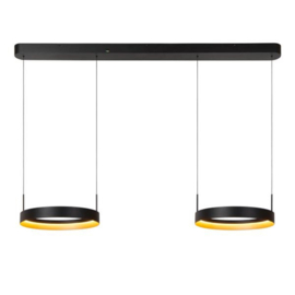 Lucide RADIANT - Hanglamp - LED Dimb. - CCT - 2x38W 2200K/3000K - Zwart - Vibes