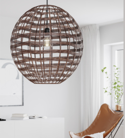 By Rydéns hanglamp Broom, donker bruin incl. licht bron