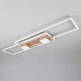 Trio lighting plafondlamp Albany led, caffee-aluminium incl. switch dimmer
