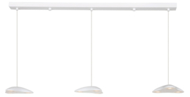 Linea verdace hanglamp Invador led, 3-lichts wit