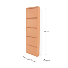 Spinder design Schoenenkast Billy 5, clay terra