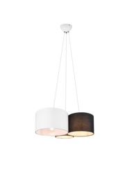 Trio lighting hanglamp Hotel, 3-lichts multicolor
