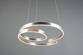 Trio lighting hanglamp Marnie led, geborsteld aluminium incl. switch dimmer