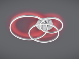 Trio lighting plafondlamp Winona led, mat nikkel incl. afstandsbediening