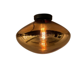 Light trend plafondlamp Mango, rood glas 30 cm