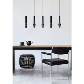 Lucide hanglamp Margary led, 5-lichts zwart