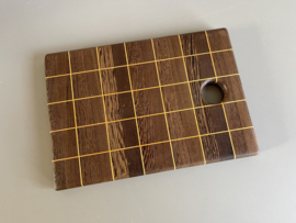 Cuttingboard / Snijplank Raster "Wengé Orange"