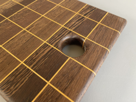 Cuttingboard / Snijplank Raster "Wengé Orange"