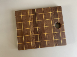 Cuttingboard / Snijplank Raster "Wengé Orange"