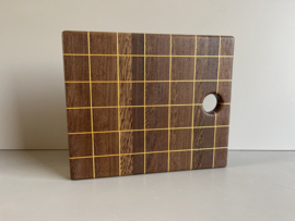 Cuttingboard / Snijplank Raster "Wengé Orange"