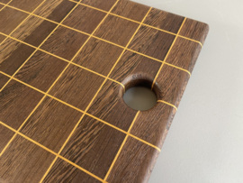 Cuttingboard / Snijplank Raster "Wengé Orange"