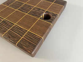 Cuttingboard / Snijplank Raster "Wengé Orange"