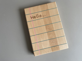 Cuttingboard / Snijplank Schrift  "Hello"
