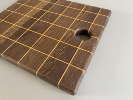 Cuttingboard / Snijplank Raster "Wengé Orange"