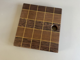 Cuttingboard / Snijplank Raster "Wengé Orange"