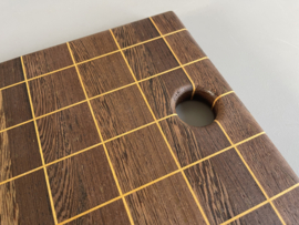 Cuttingboard / Snijplank Raster "Wengé Orange"