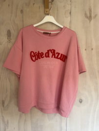 t-shirt met letters roze
