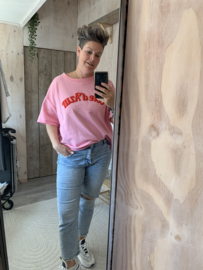 t-shirt met letters roze